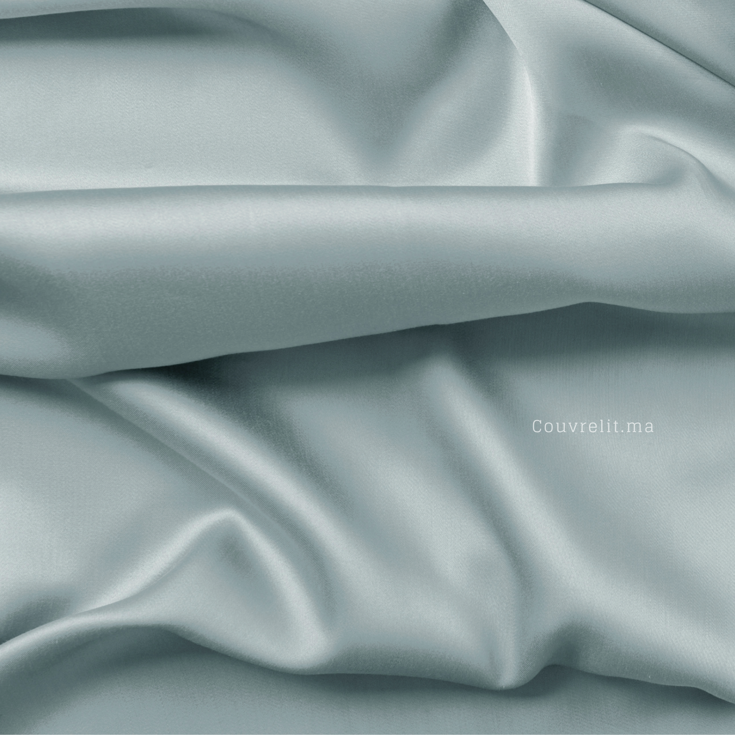 "VERT D’EAU subtile" Parure de lit Sérénité Satinée. – Satin 100% Coton Ref: CVS00316