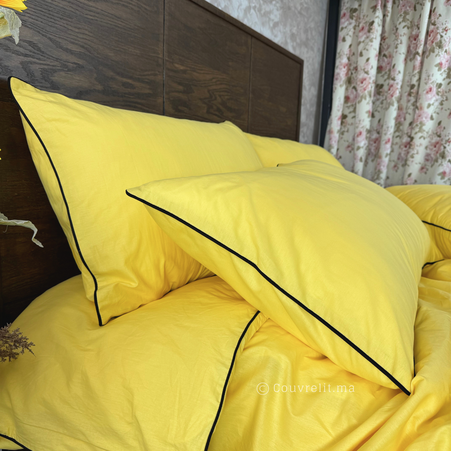 "jaune éclatant" Ensembles Housse de couette 6 Pièces Ref : CVS00265