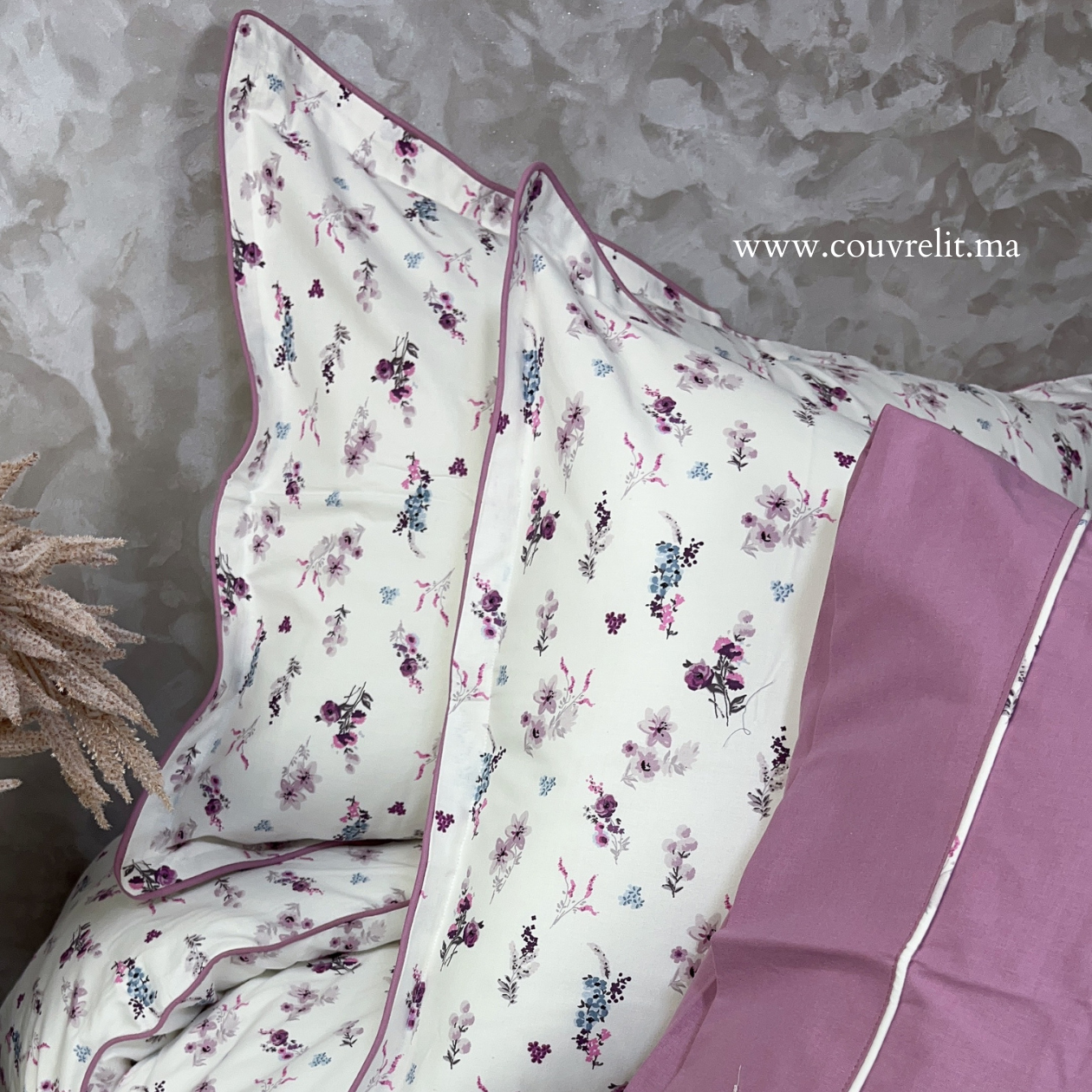 Ensemble Housse de Couette Double Face 6 pièces 100% COTTON Ref: CVM0176