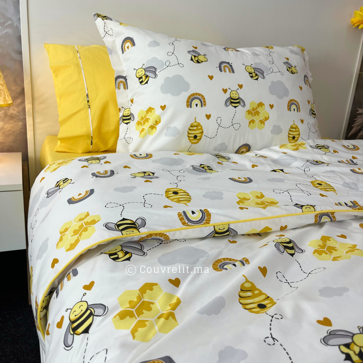 "Yellow Honey" Couverlit pour enfant pack complet REF: CVK00250