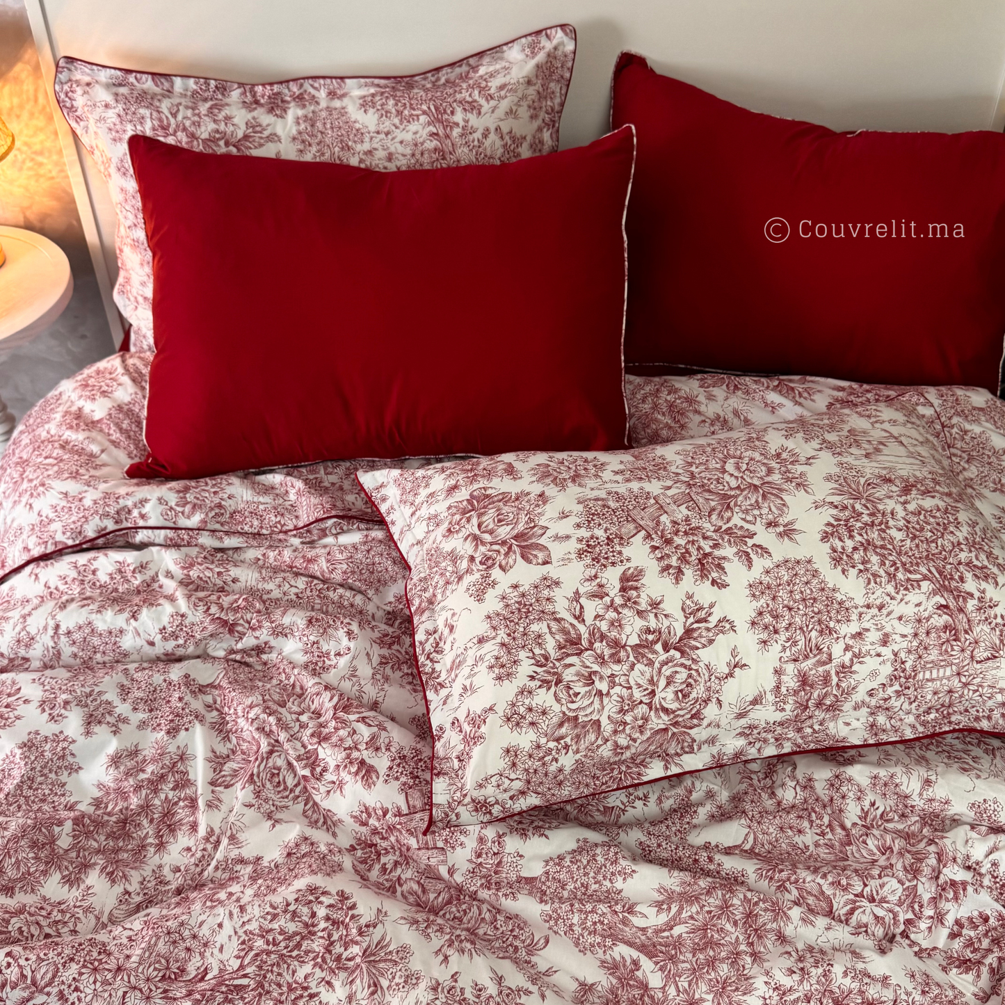 "Rosas Grenat" Ensemble complet haute qualité, REF: CVM00317