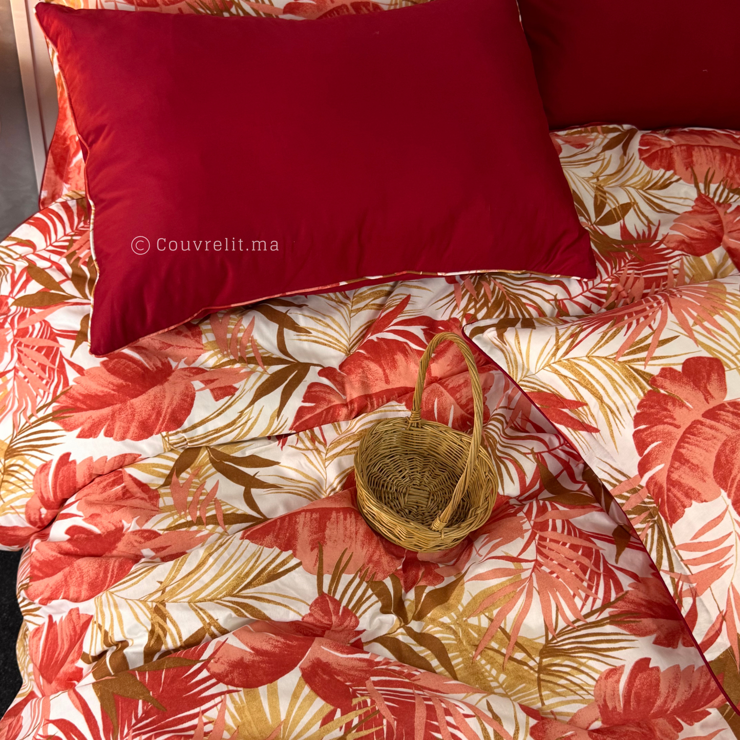 "Tropicales Grenat" Ensemble complet haute qualité, REF: CVM00318