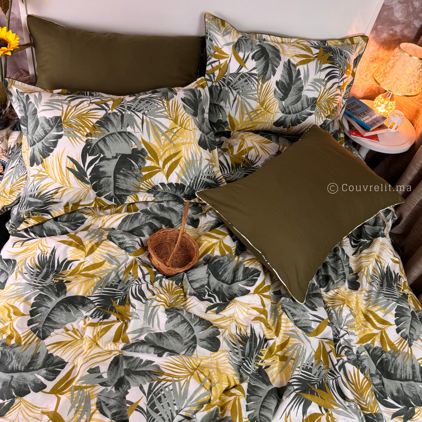 "Tropicales Olive" Ensemble complet haute qualité, REF: CVM00319