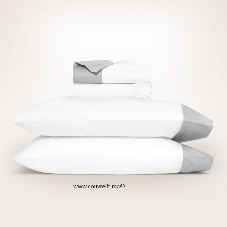 Parure de lit 4 Pièces PERCALE 100% Cotton Ref:CV0044