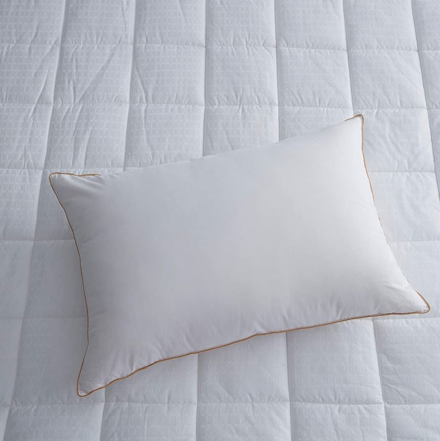 Oreiller de lit en ouate siliconée pour dormir, Protection du cou, taie 100% coton - Ref: OR0110