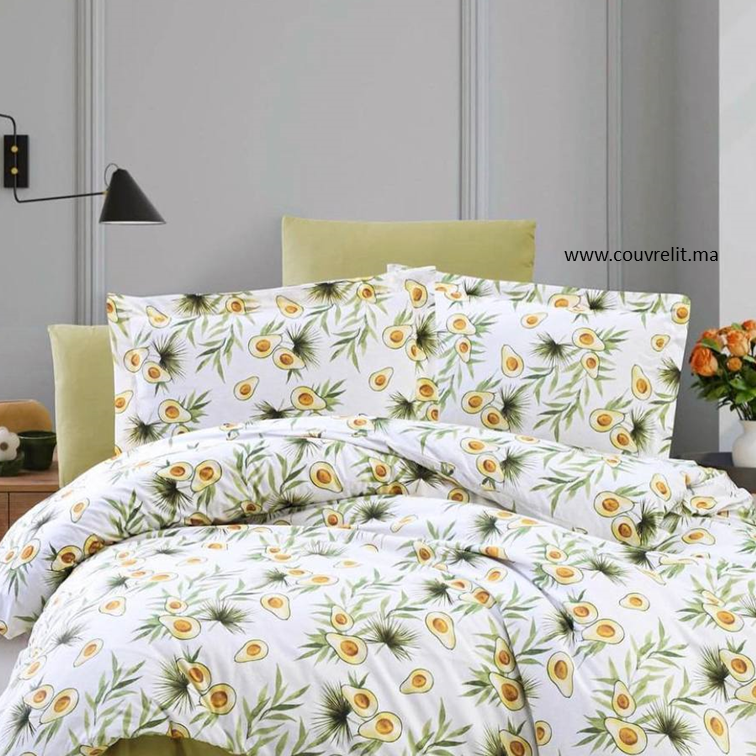 Ensemble Housse de Couette 100% Cotton FLOWER || Ref: CV0134