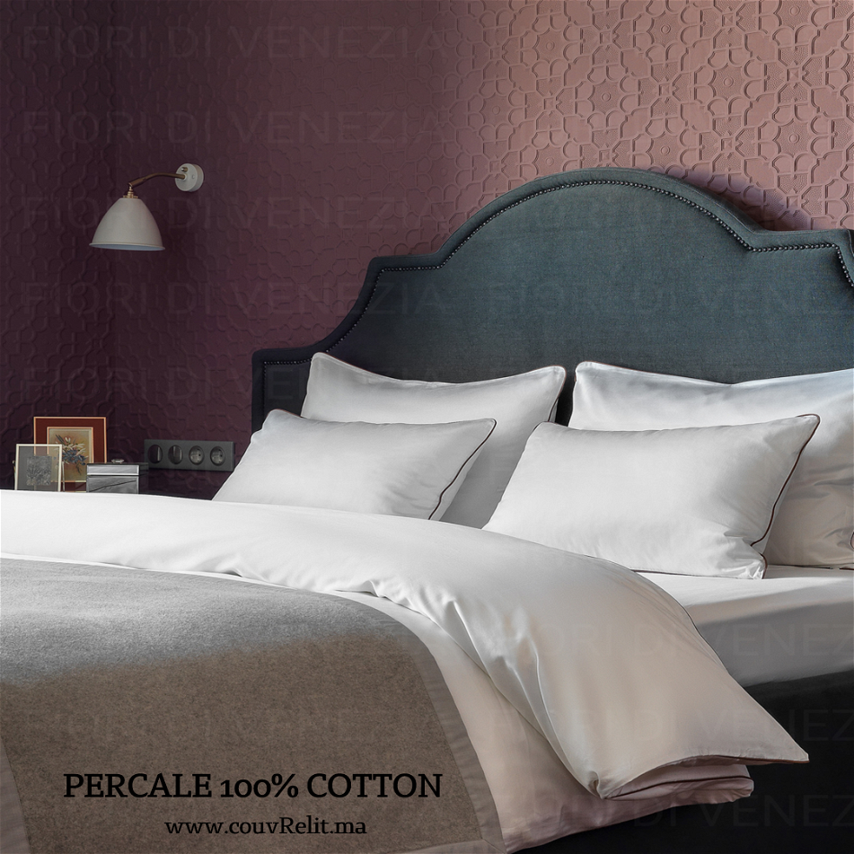 Ensemble Housse de Couette 6 pièces en PERCALE 200fils COTTON REF: CV0095