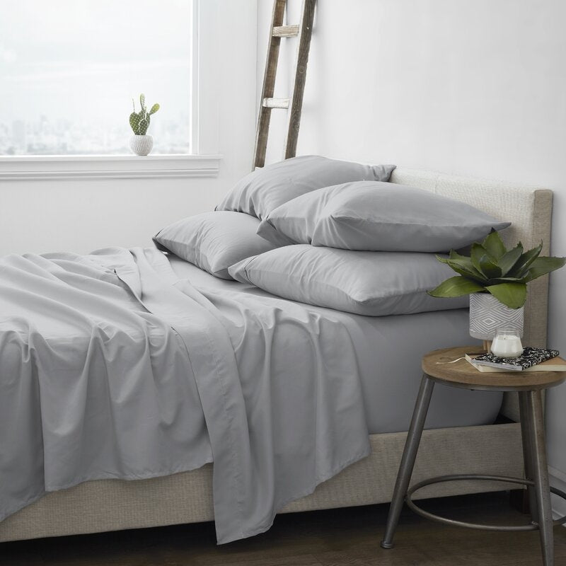 Ensembles de Drap 6 pièces en Cotton de Lux Ref: CV0094 Gris