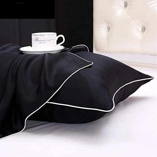 Satin Noir - Housse Couette en Cotton 6 pièces Ref: CV0085