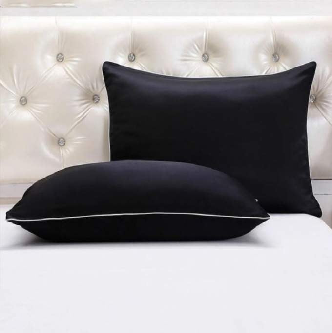 Satin Noir - Housse Couette en Cotton 6 pièces Ref: CV0085
