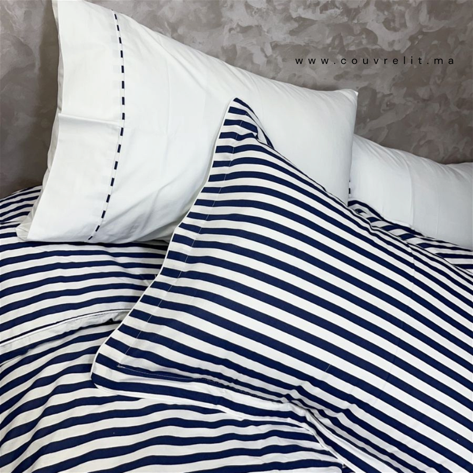 Ensemble Housse de Couette Double Face 6 pièces 100% COTTON Ref: CVM0173