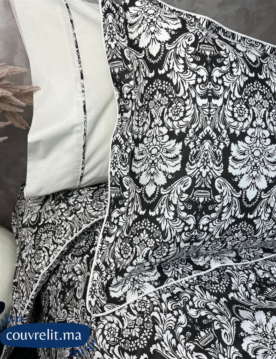 Ensemble Housse de Couette Double Face 6 pièces 100% COTTON Ref: CVM0180