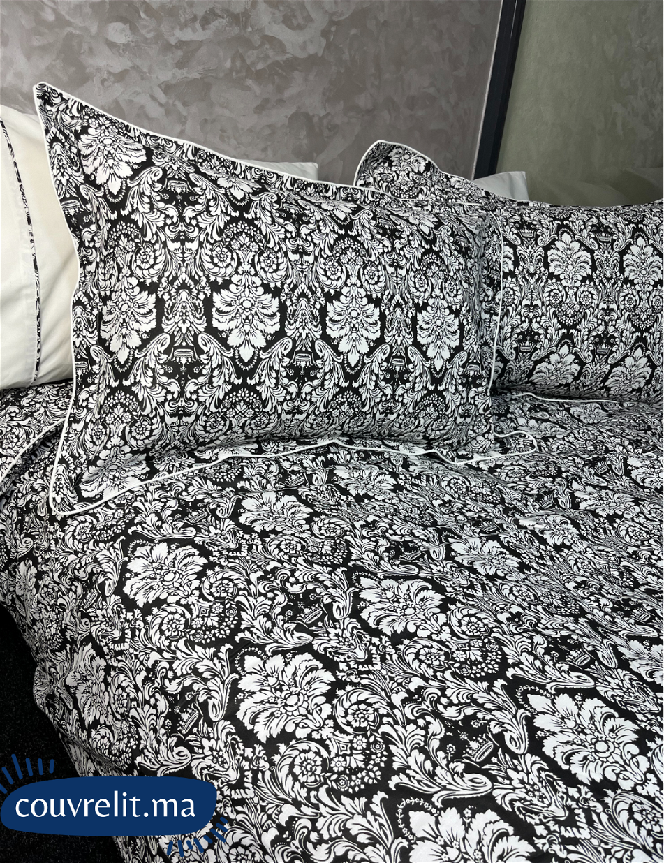 Ensemble Housse de Couette Double Face 6 pièces 100% COTTON Ref: CVM0180