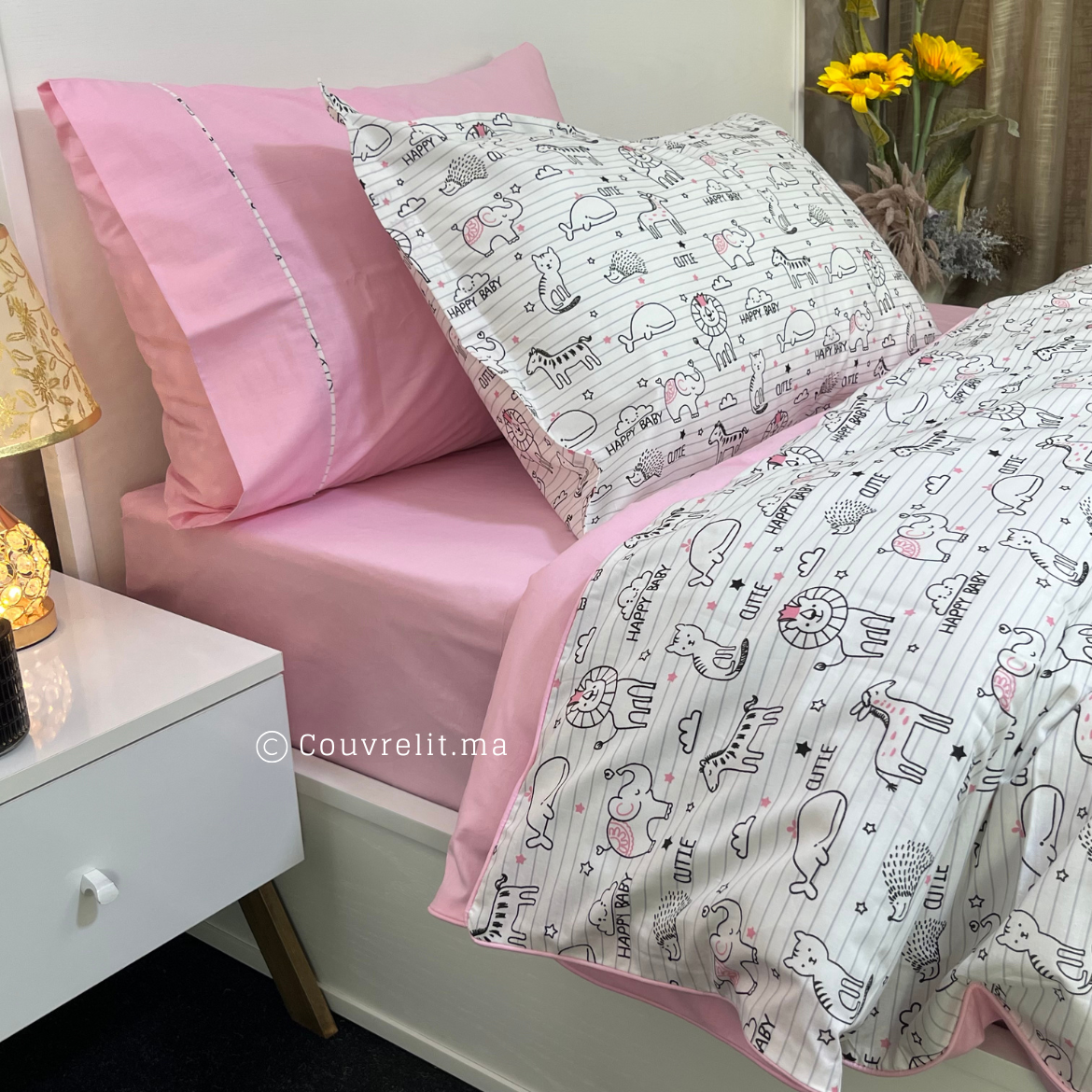 "Animaux" Couverlit pour enfant pack complet REF: CVK00255