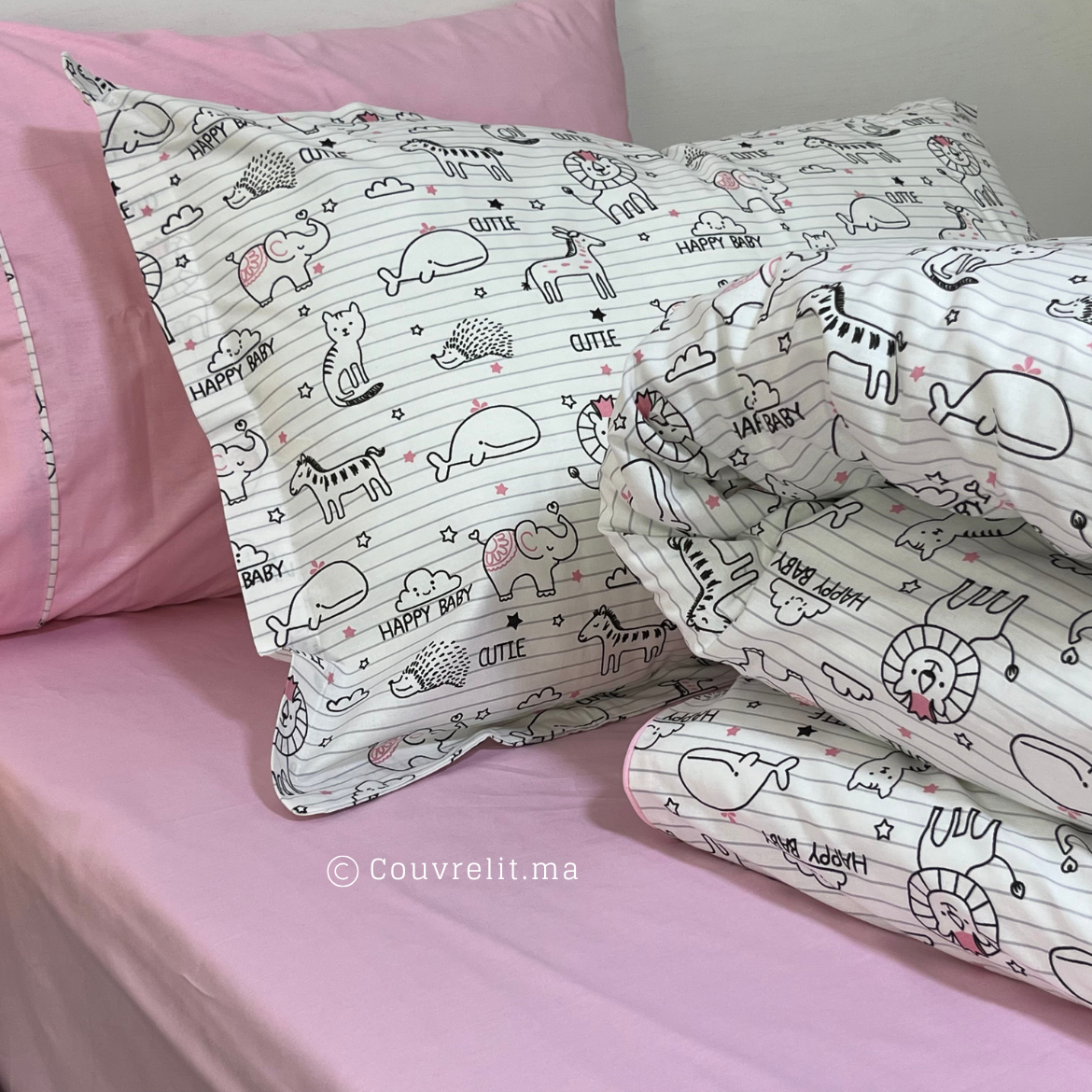 "Animaux" Couverlit pour enfant pack complet REF: CVK00255