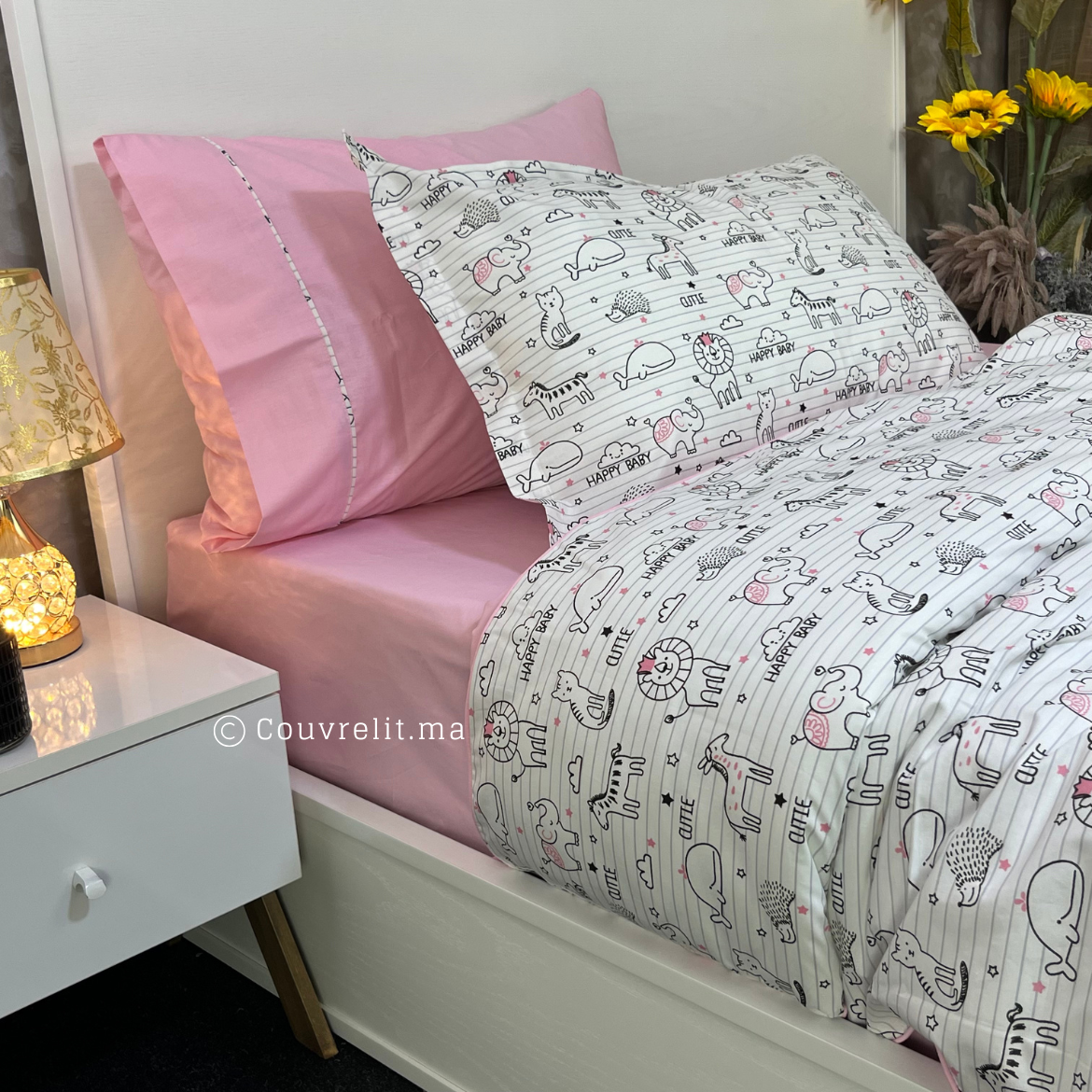 "Animaux" Couverlit pour enfant pack complet REF: CVK00255
