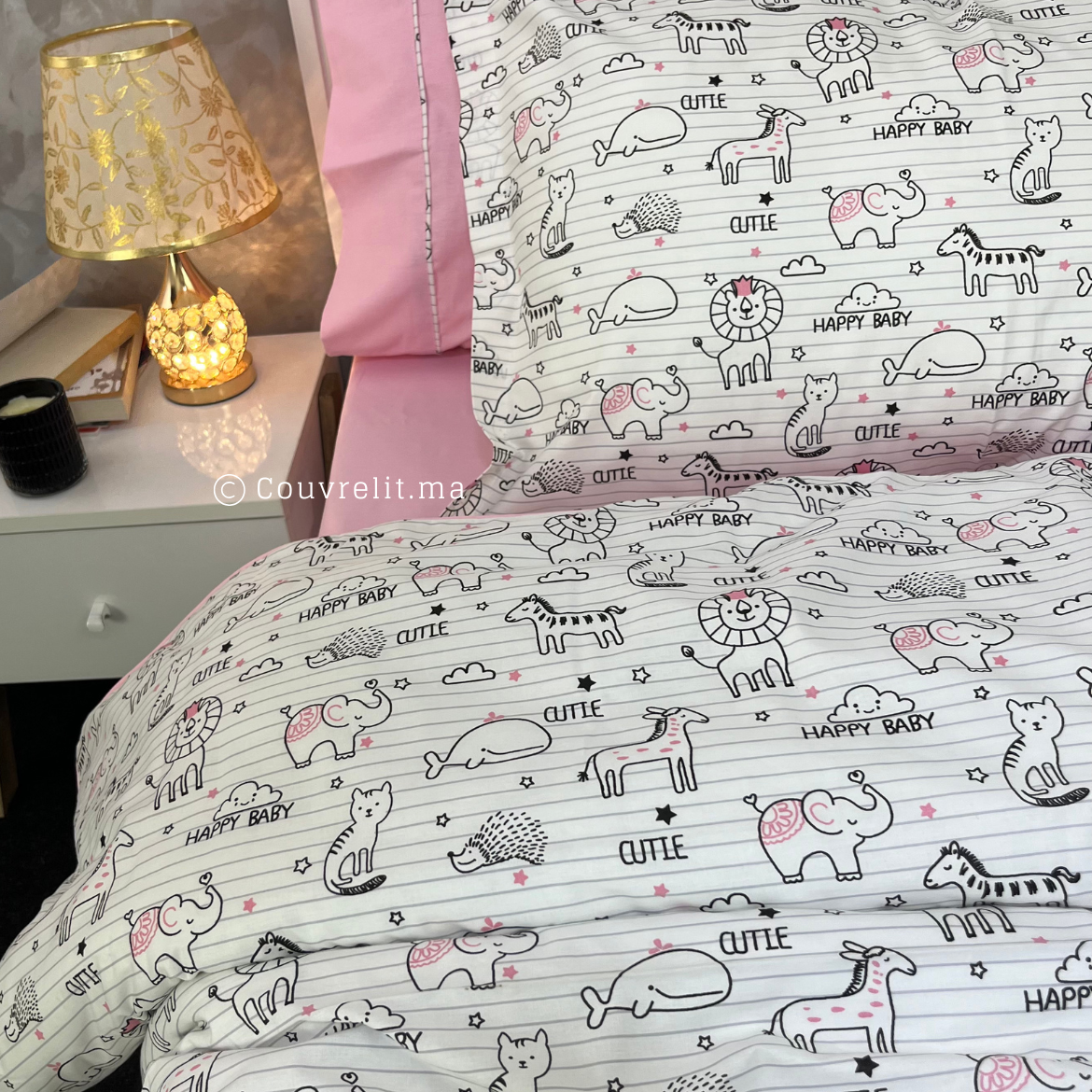 "Animaux" Couverlit pour enfant pack complet REF: CVK00255