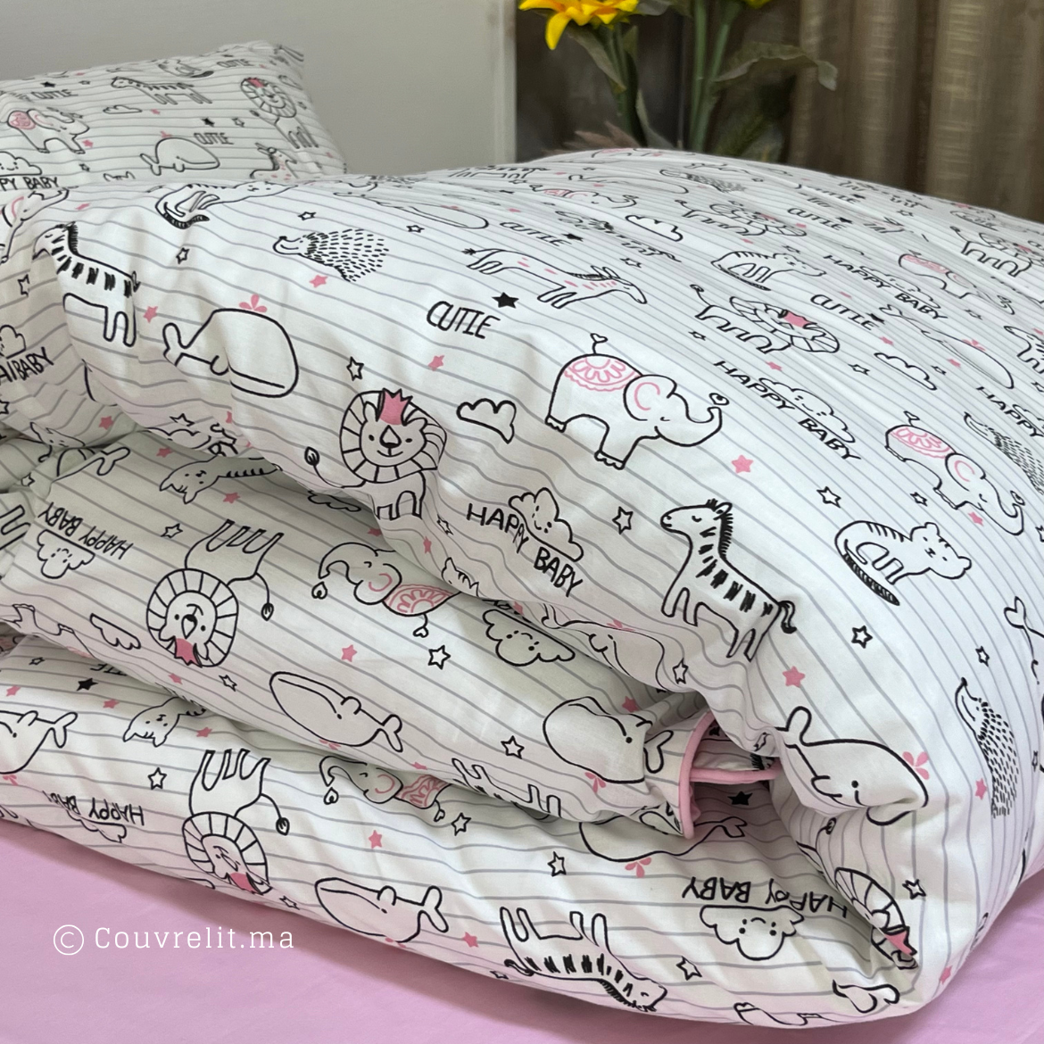 "Animaux" Couverlit pour enfant pack complet REF: CVK00255
