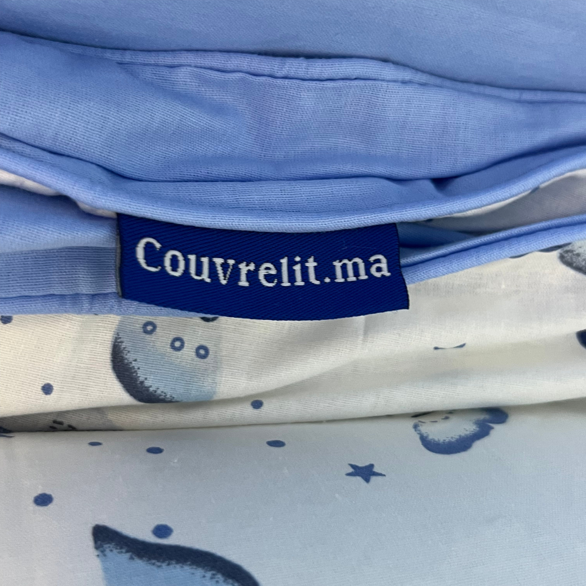 "Papillon-Bleu" Couverlit pour enfant pack complet REF: CVK00261