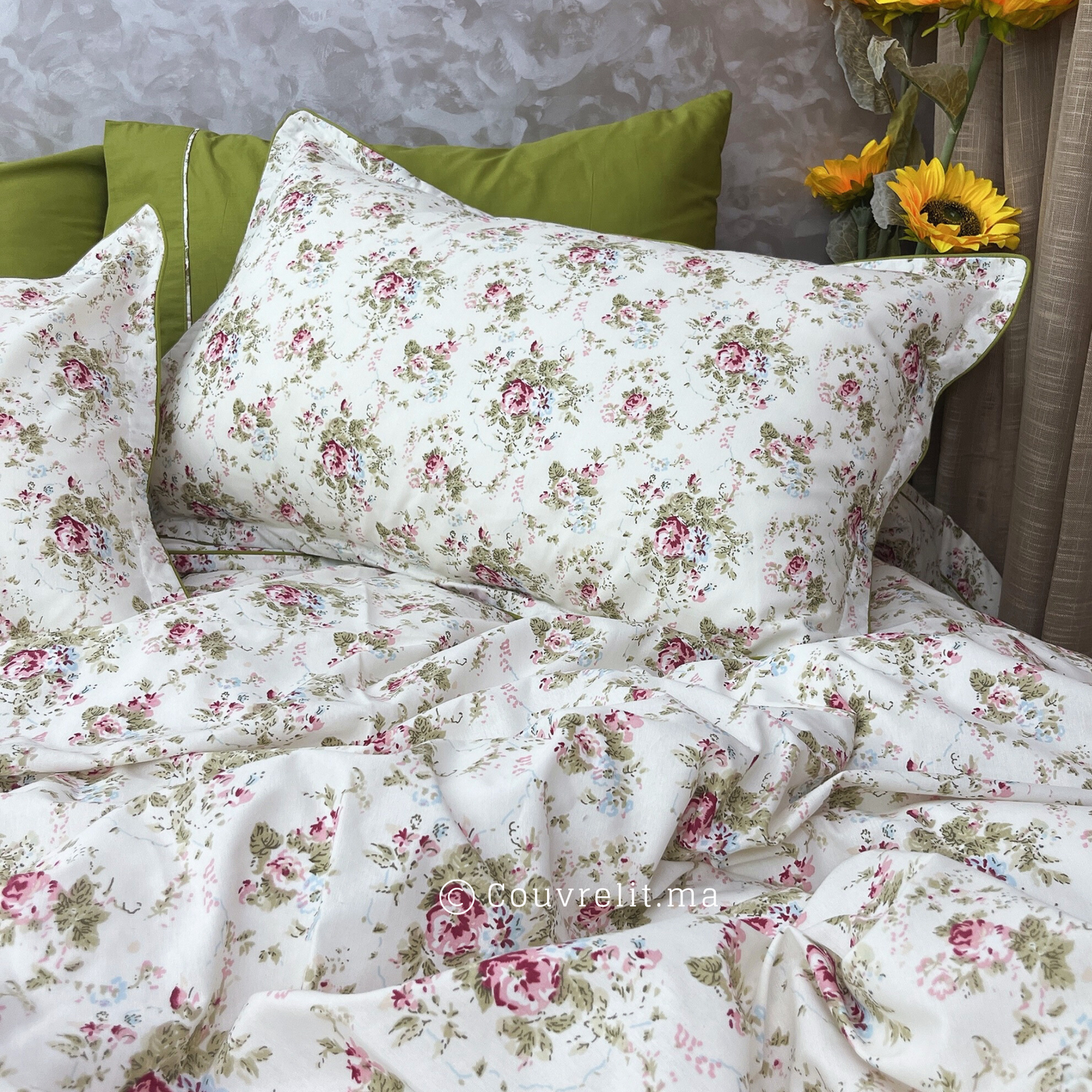 " Olive Fleury" ensemble complet en COTTON de haute qualité, REF: CVM0236
