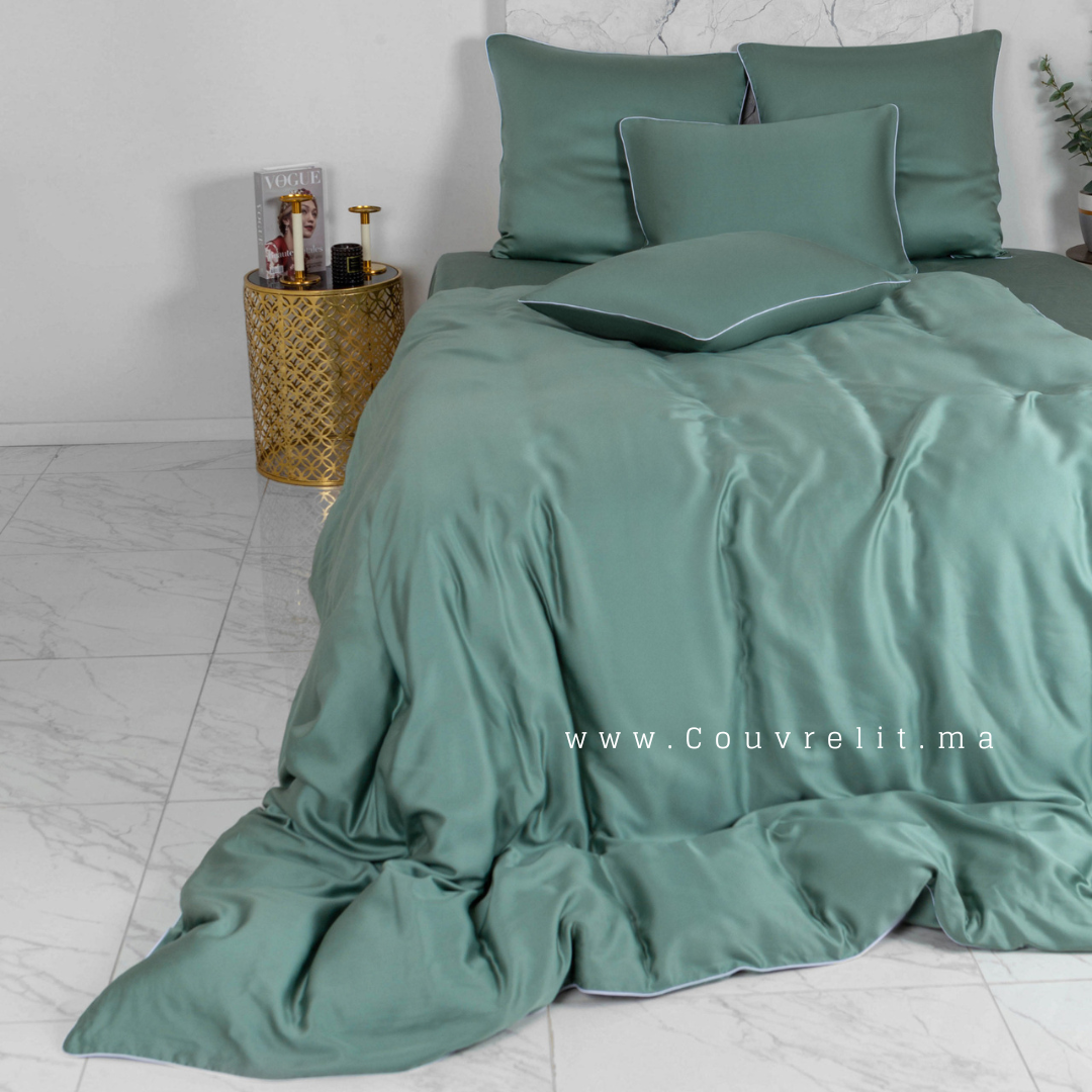 Vert Eaux - Ensemble SATIN 100% Cotton Ref: CV0172