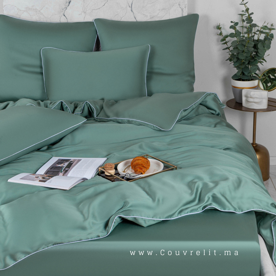 Vert Eaux - Ensemble SATIN 100% Cotton Ref: CV0172