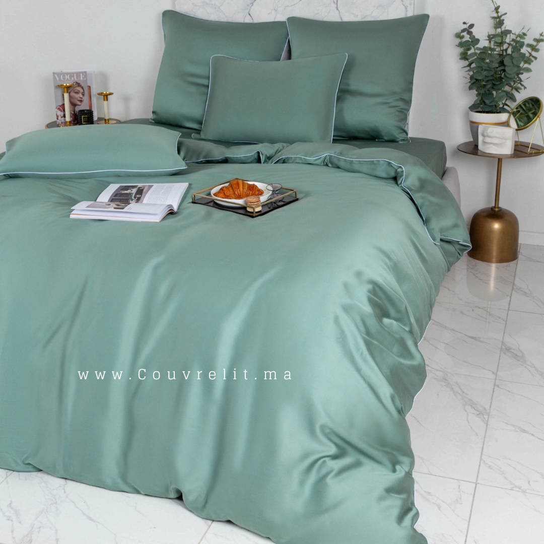 Vert Eaux - Ensemble SATIN 100% Cotton Ref: CV0172