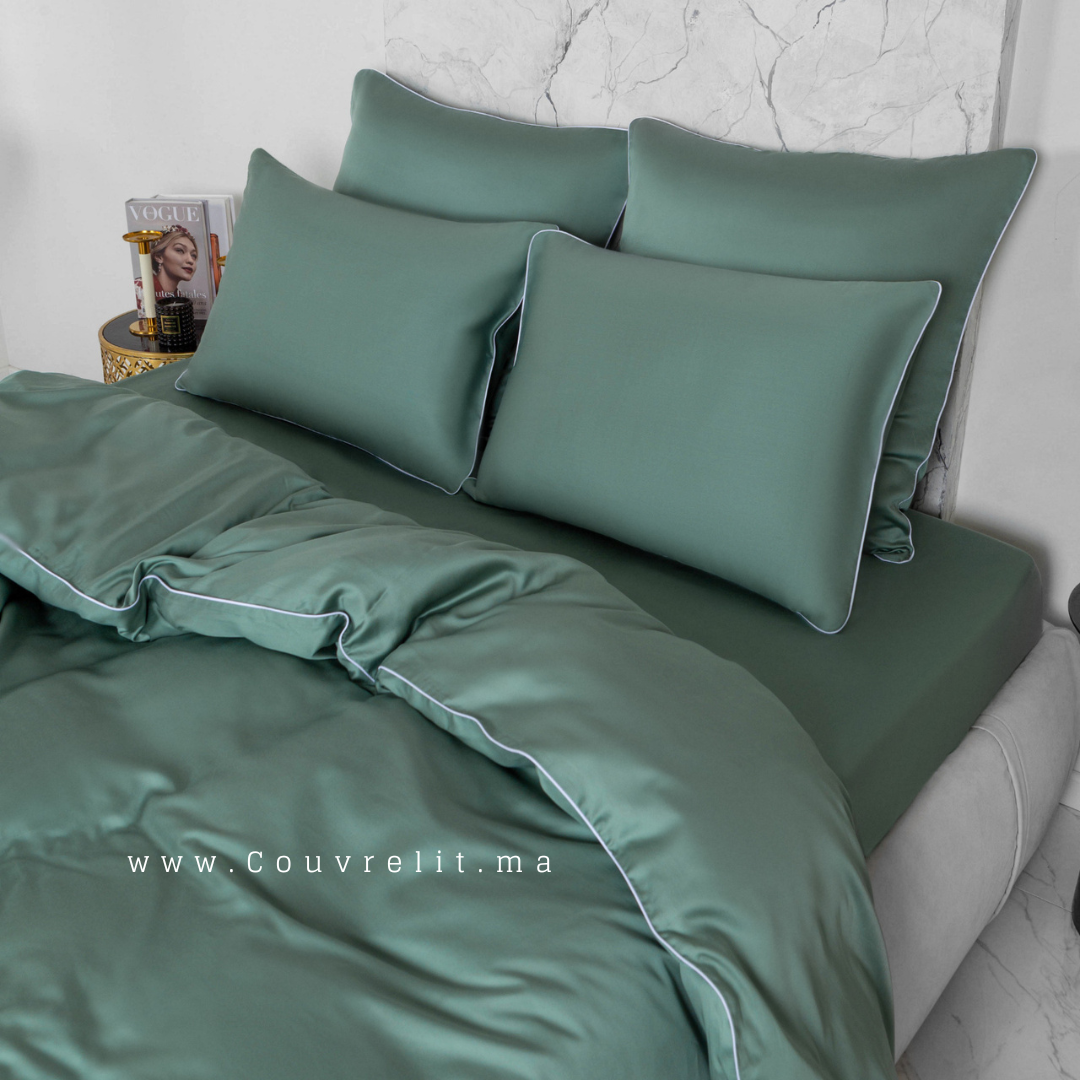 Vert Eaux - Ensemble SATIN 100% Cotton Ref: CV0172