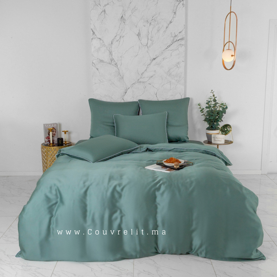 Vert Eaux - Ensemble SATIN 100% Cotton Ref: CV0172