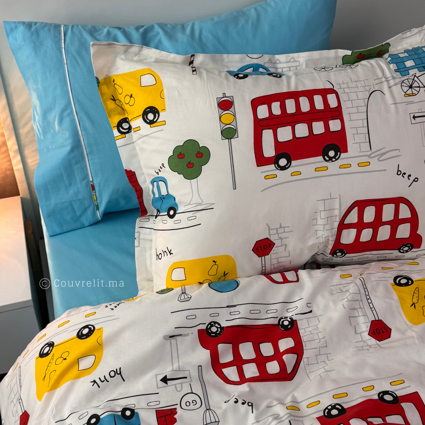 "Mini City" Parure de Lit pour enfant, pack complet REF: CVK00290