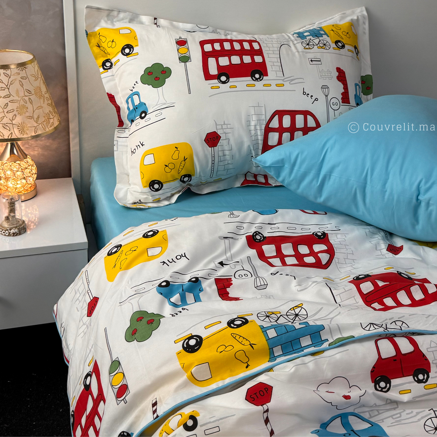 "Mini City" Parure de Lit pour enfant, pack complet REF: CVK00290