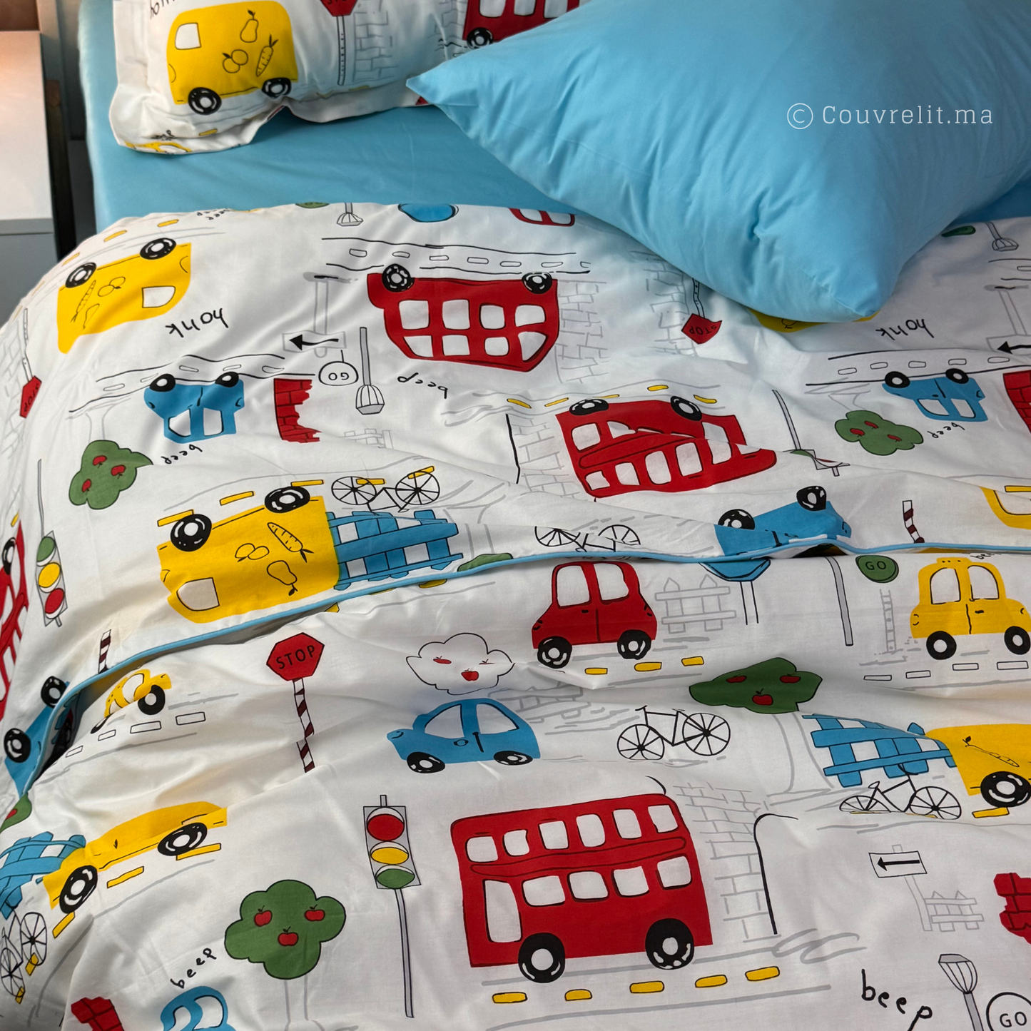 "Mini City" Parure de Lit pour enfant, pack complet REF: CVK00290