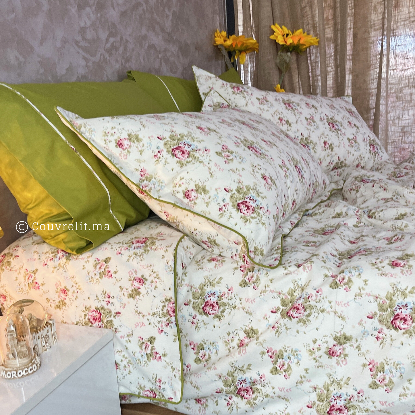 " Olive Fleury" ensemble complet en COTTON de haute qualité, REF: CVM0236