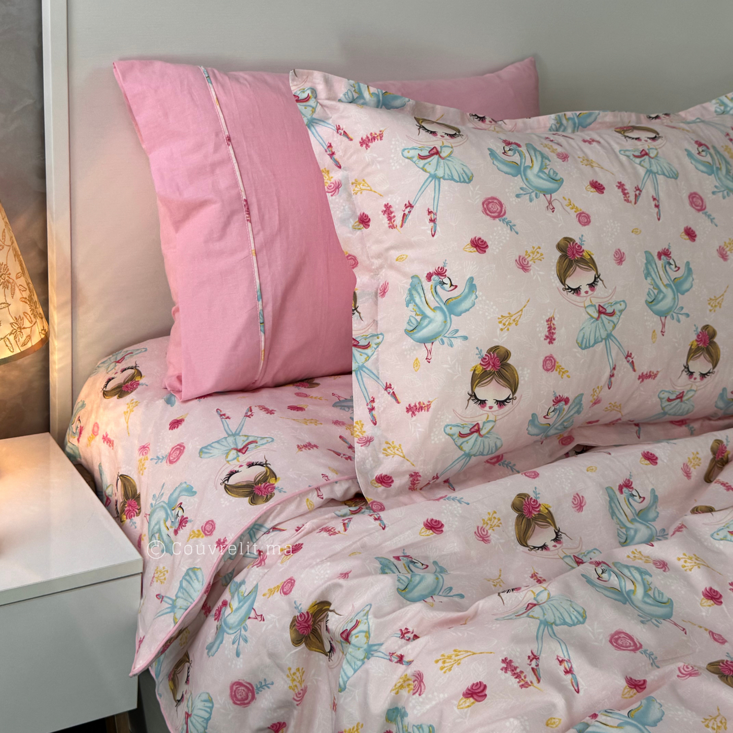 "Ballet Rose" Couverlit pour enfant pack complet REF: CVK00292