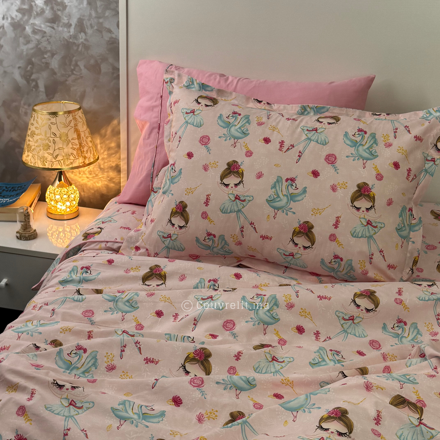 "Ballet Rose" Couverlit pour enfant pack complet REF: CVK00292