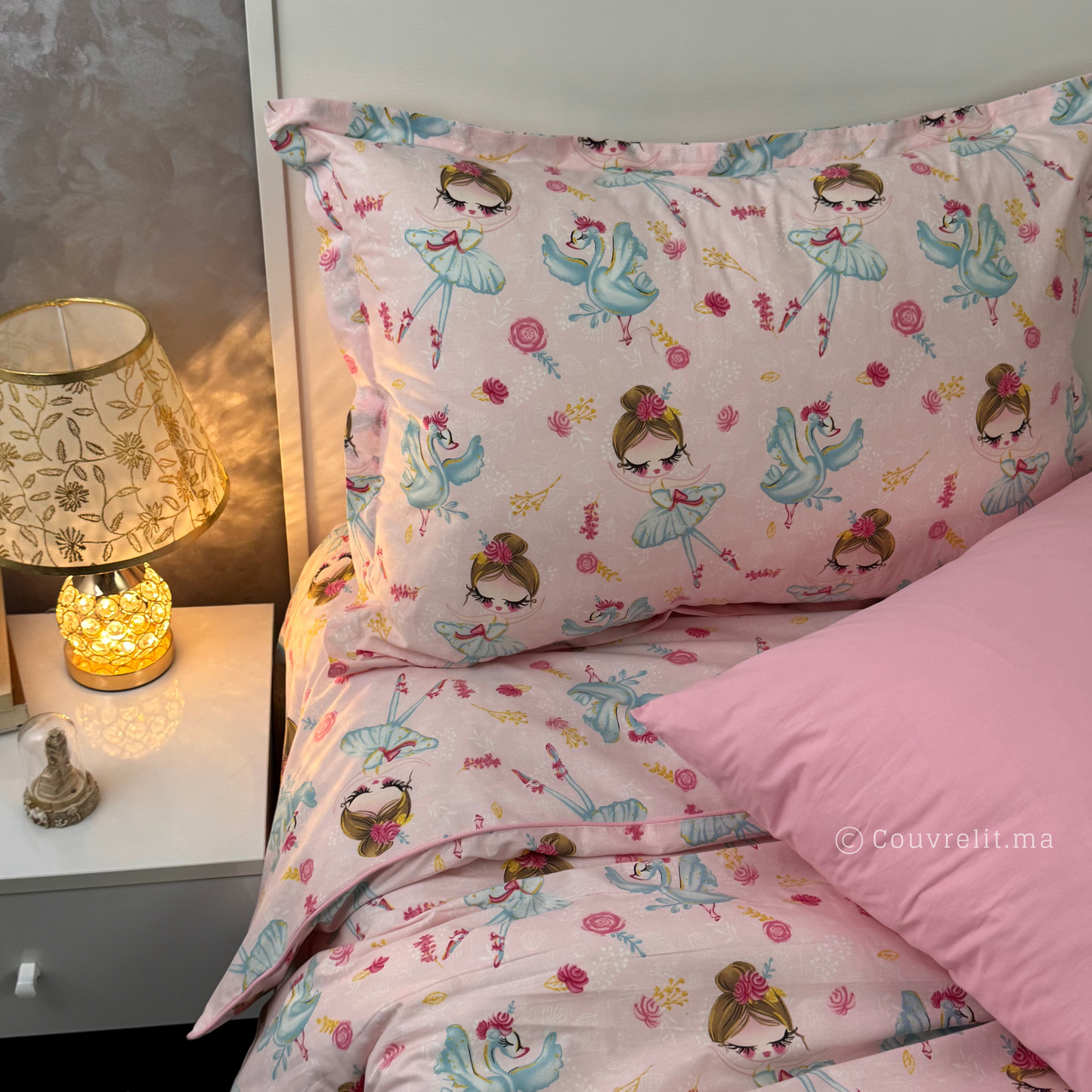 "Ballet Rose" Couverlit pour enfant pack complet REF: CVK00292