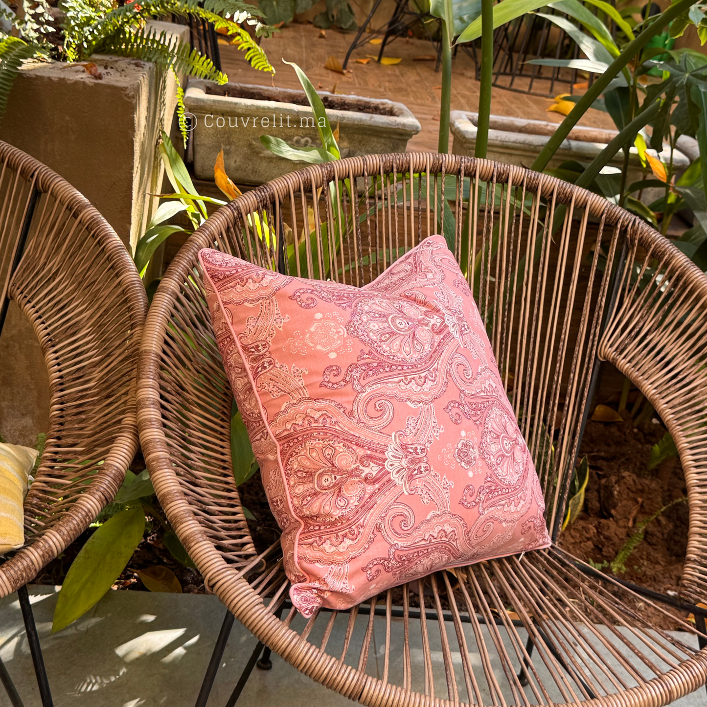 “Rose Andalouse” Coussin de décoration 45x45 cm REF: CS0034