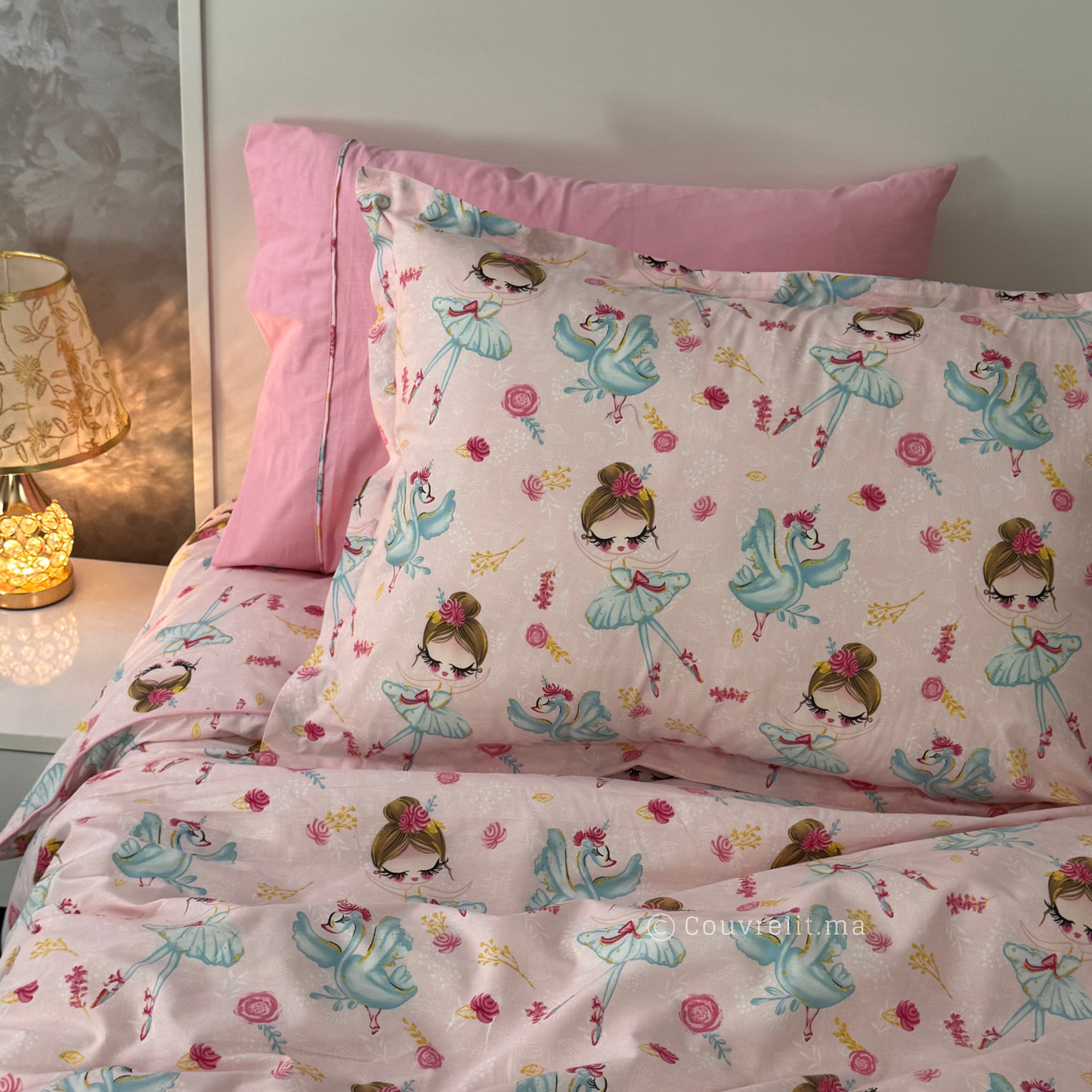 "Ballet Rose" Couverlit pour enfant pack complet REF: CVK00292