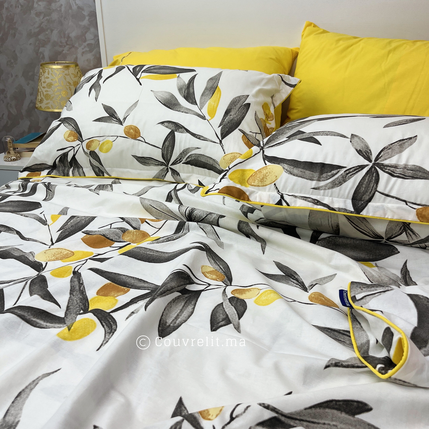 "Olive Jaune" ensemble complet en COTTON de haute qualité, REF: CVM0237