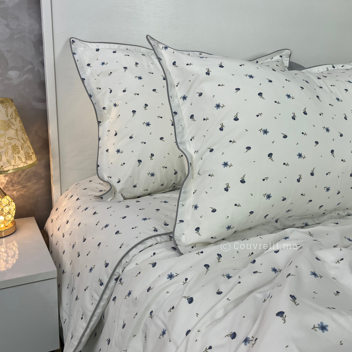 "Douceur Florale" Ensemble Housse de Couette en COTTON , REF: CVM00268