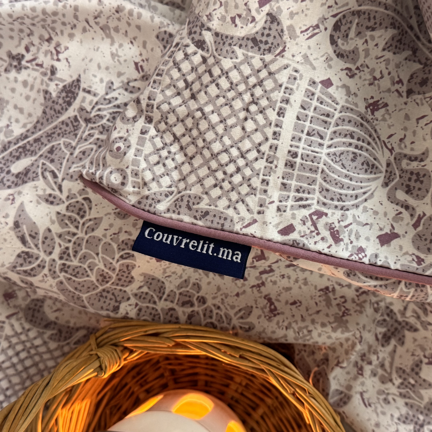 "Mauve Impérial" Ensemble housse de couette – Collection Luxe Maison REF: CVM00328