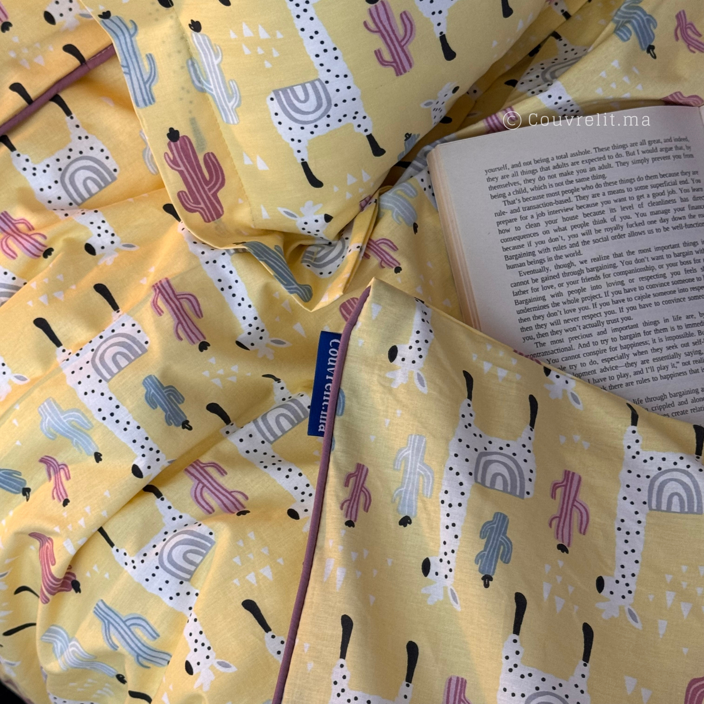 “Lama Soleil” Couverlit pour enfant pack complet REF: CVK00329