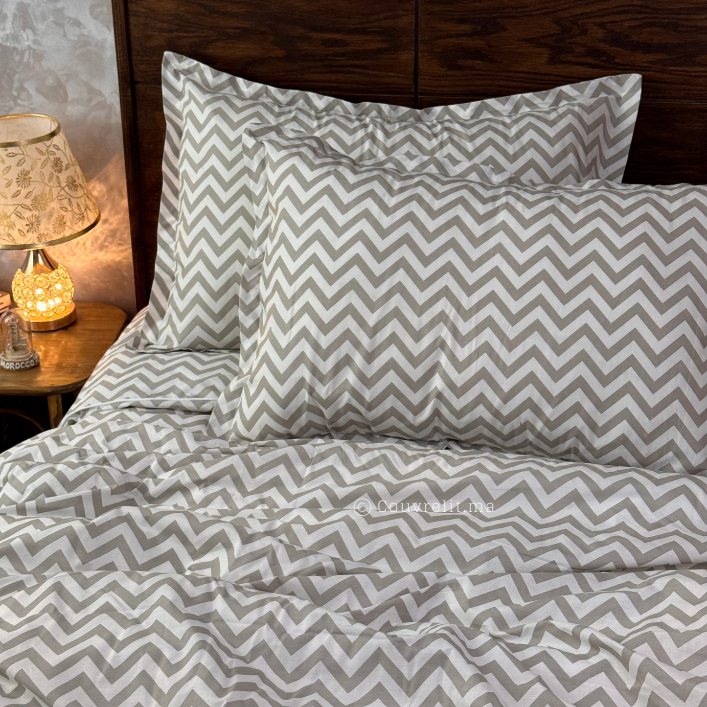 Zig & Chic – Parure de Lit Single 4 Pièces Poly-Cotton Ref: CVT0298