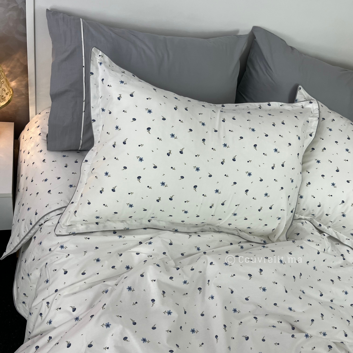 "Douceur Florale" Ensemble Housse de Couette en COTTON , REF: CVM00268