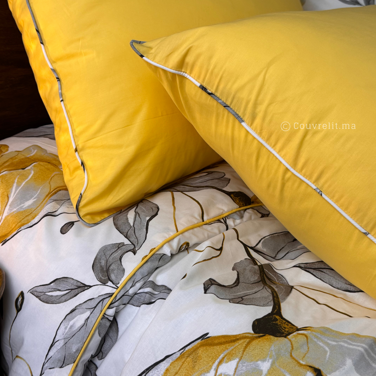 "Soleil d’Été" – Ensemble Parure de Lit Florale Complète, REF: CVM00304