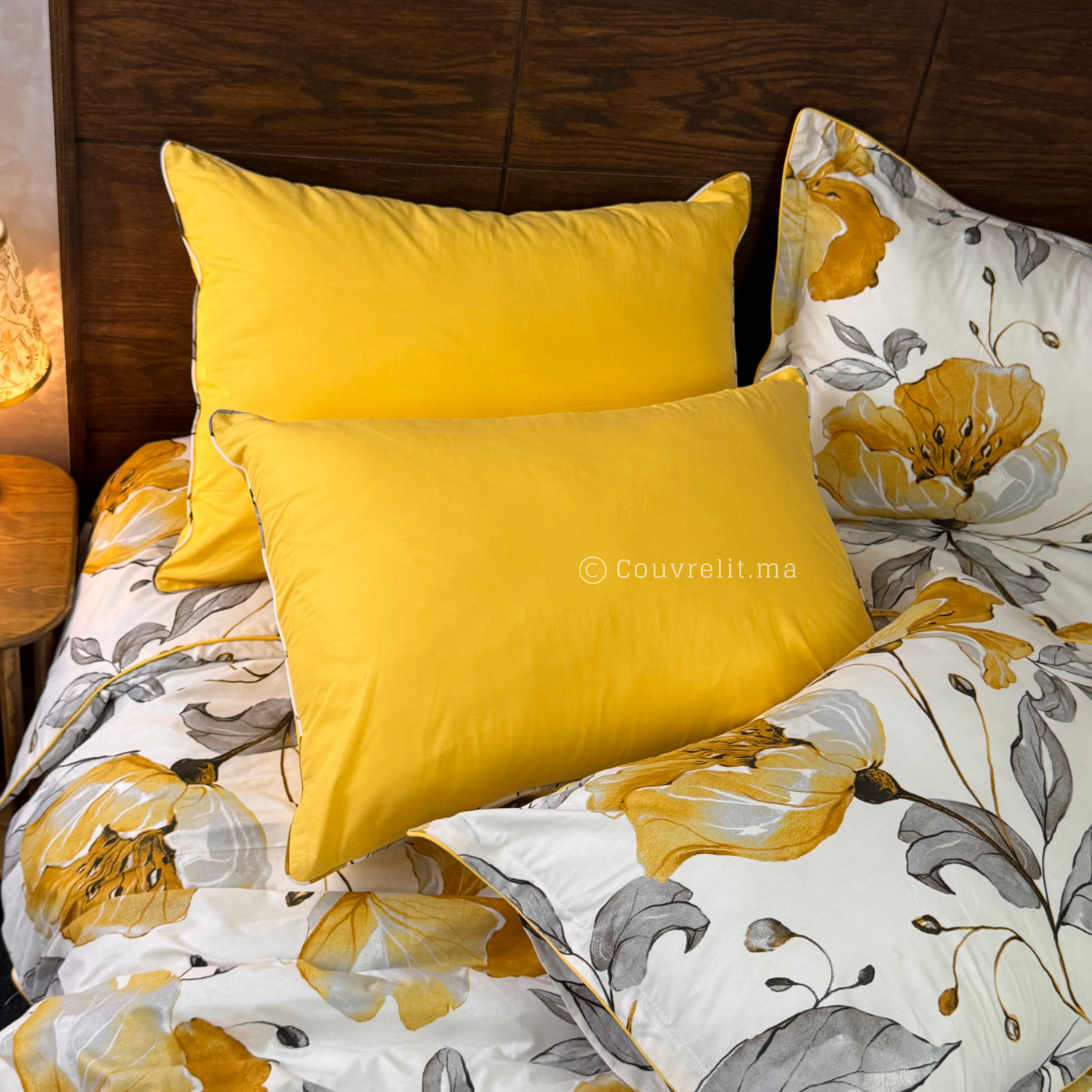 "Soleil d’Été" – Ensemble Parure de Lit Florale Complète, REF: CVM00304