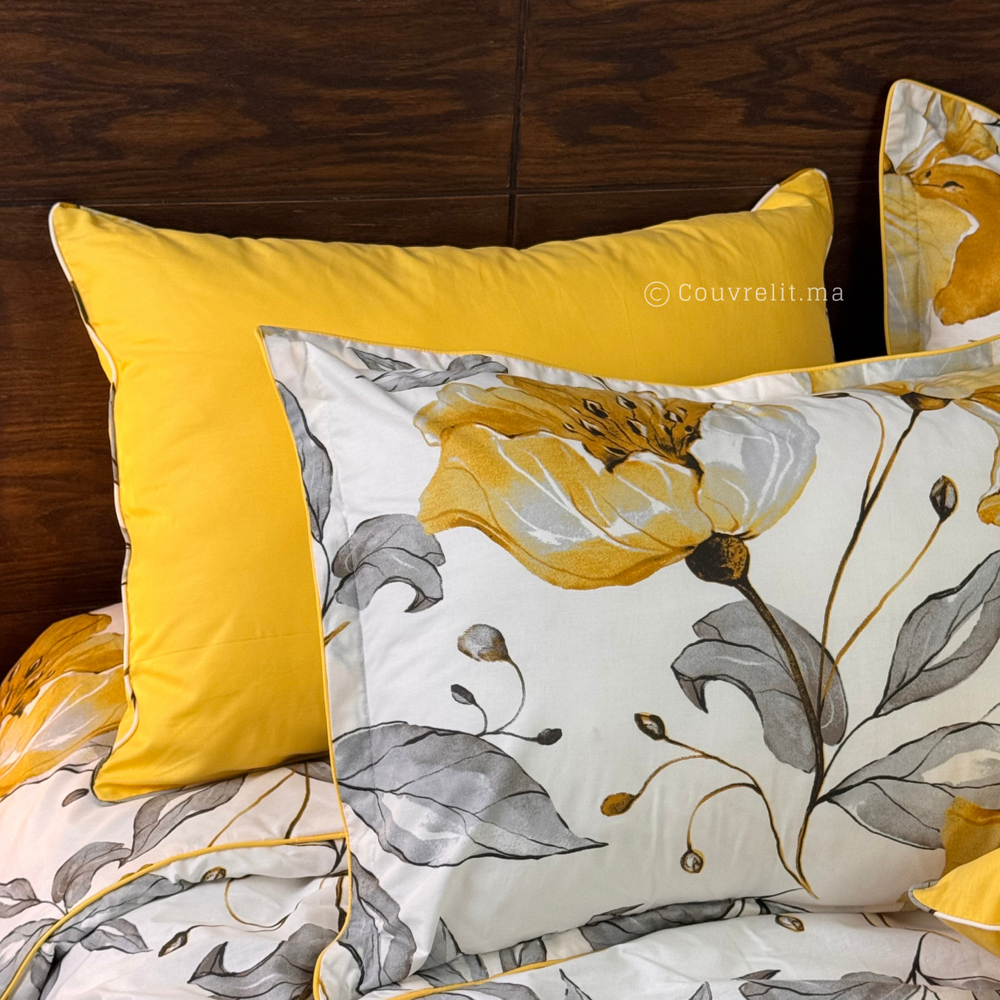 "Soleil d’Été" – Ensemble Parure de Lit Florale Complète, REF: CVM00304