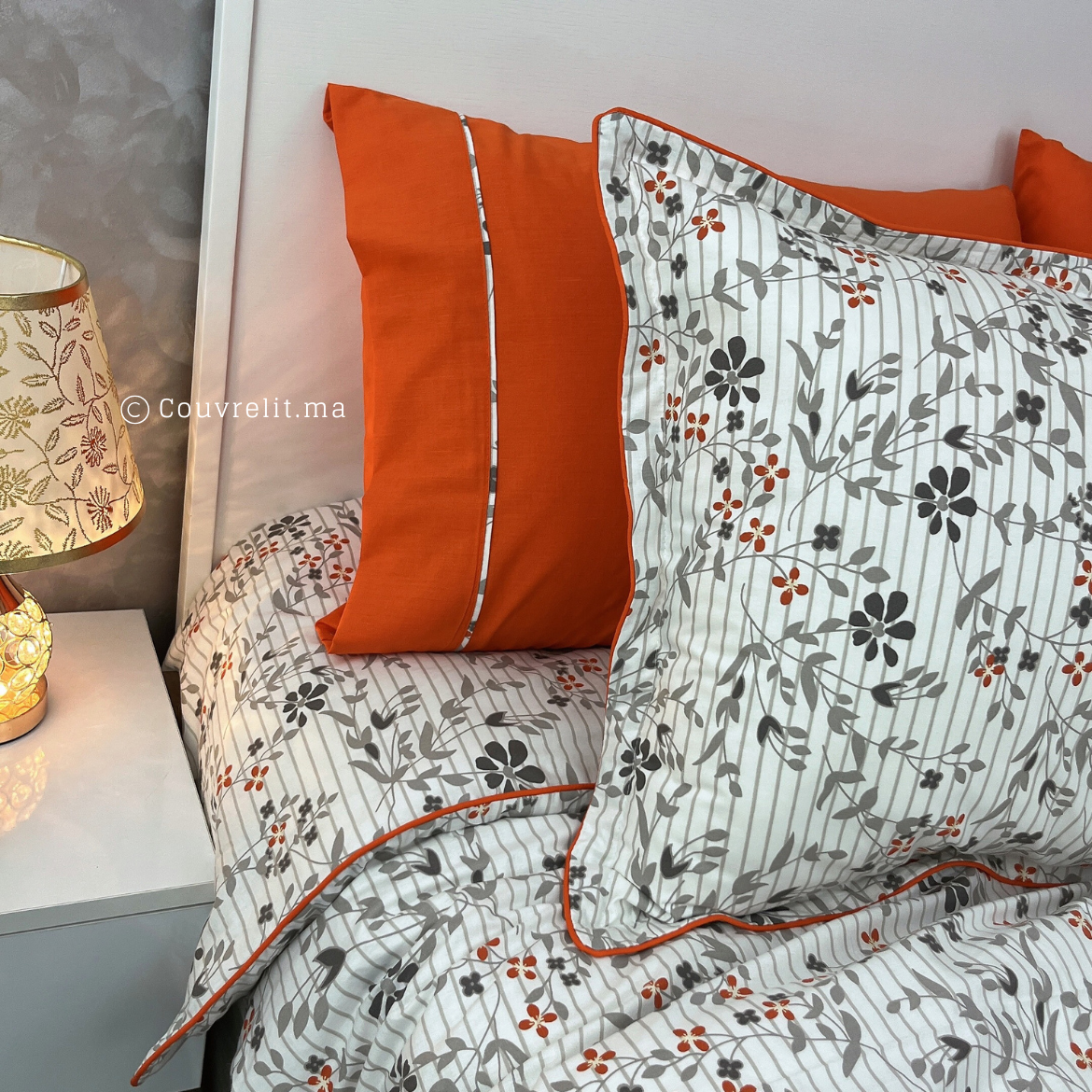 "ORANGE" Ensemble complet en COTTON de haute qualité, REF: CVM0243