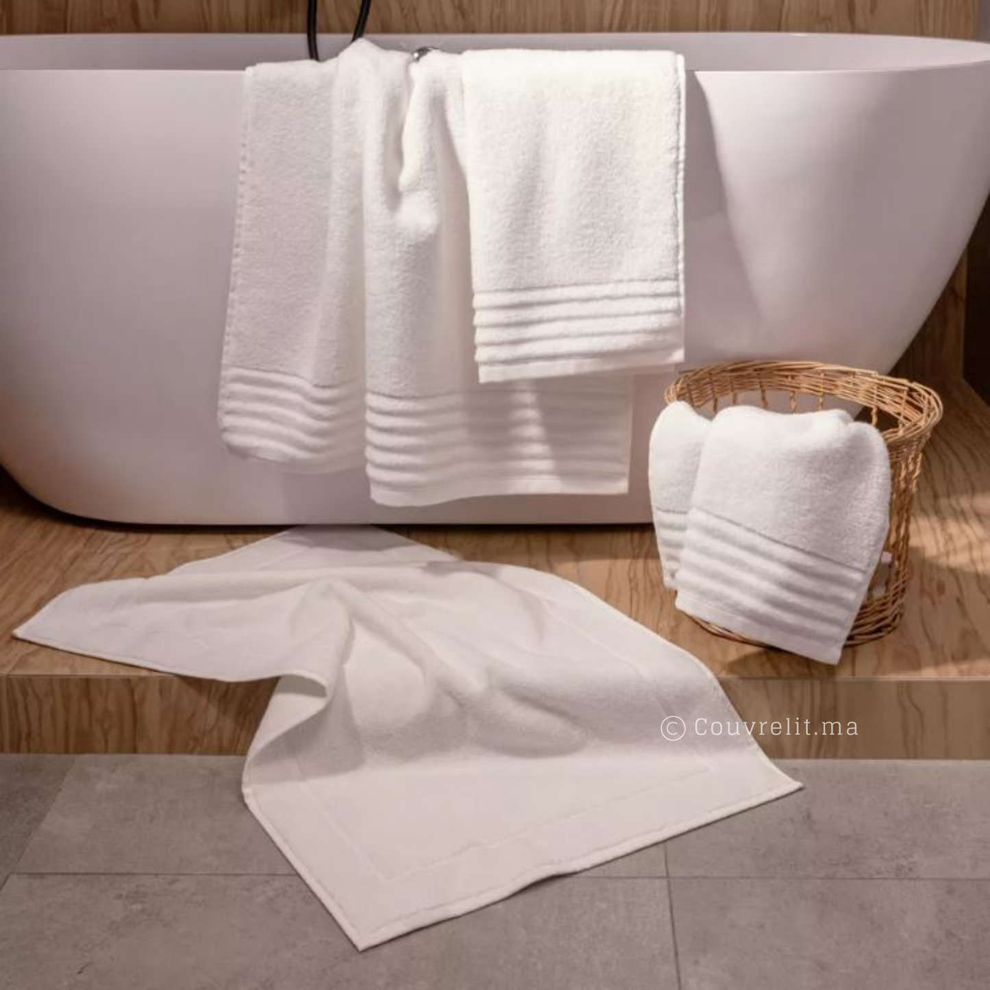 Tapis de bain en coton ultra-absorbant – 50x80 cm