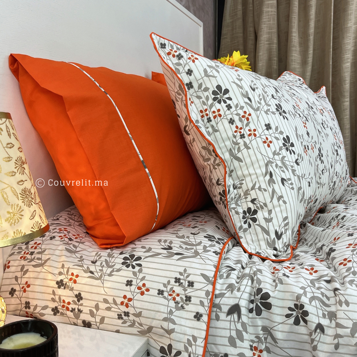 "ORANGE" Ensemble complet en COTTON de haute qualité, REF: CVM0243